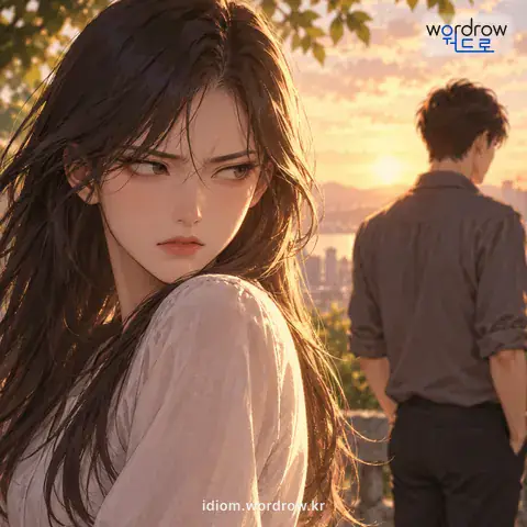 ‘가슴에 칼을 품다’의 첫 번째 뜻을 표현한 그림
