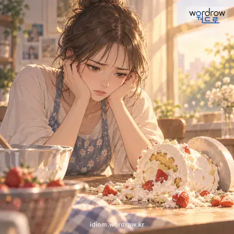 ‘괘가 그르다’의 첫 번째 뜻을 표현한 그림: 일이 뜻대로 되지 않다.