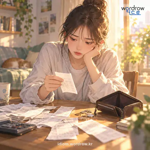 ‘귀 베고 꼬리 베고’의 첫 번째 뜻을 표현한 그림: 이것저것 제함을 비유적으로 이르는 말.