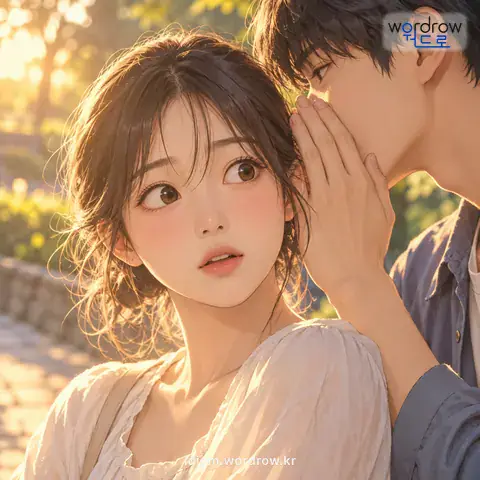 ‘귓전을 울리다’의 첫 번째 뜻을 표현한 그림