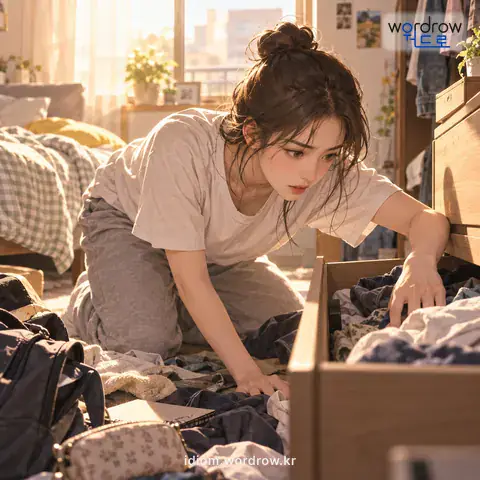 ‘눈깔이 벌겋다’의 첫 번째 뜻을 표현한 그림
