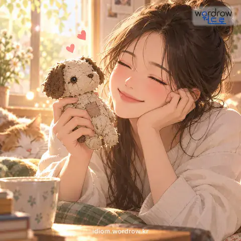 ‘눈에 안경’의 첫 번째 뜻을 표현한 그림