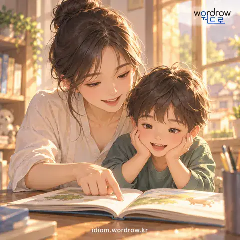 ‘눈을 틔워 주다’의 첫 번째 뜻을 표현한 그림
