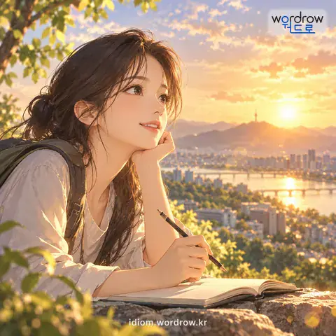‘눈이 열리다’의 첫 번째 뜻을 표현한 그림