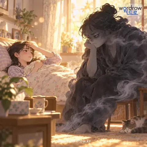 ‘독선생을 앉히다’의 첫 번째 뜻을 표현한 그림: 집에 독선생을 두다.