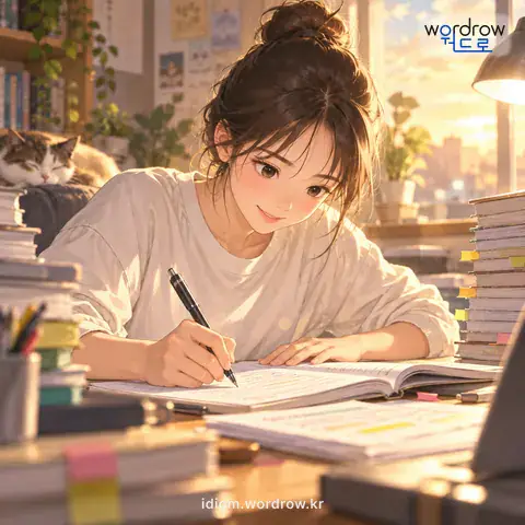 ‘될 수 있는 대로’의 첫 번째 뜻을 표현한 그림: 가능한 한 최대로.