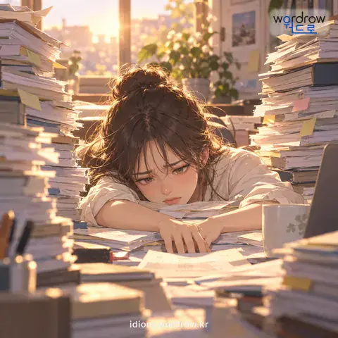 ‘등살이 꼿꼿하다’의 첫 번째 뜻을 표현한 그림