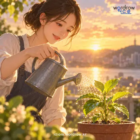 ‘맥을 쓰다’의 첫 번째 뜻을 표현한 그림: 효력을 나타내다.
