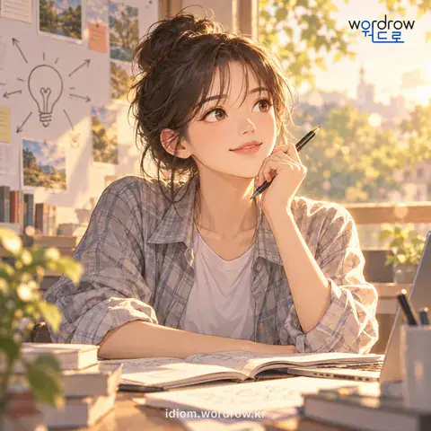 ‘머리 회전이 빠르다’의 첫 번째 뜻을 표현한 그림