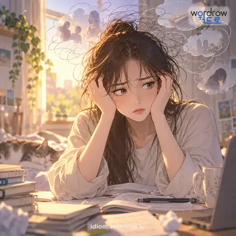 ‘머릿살이 어지럽다’의 첫 번째 뜻을 표현한 그림