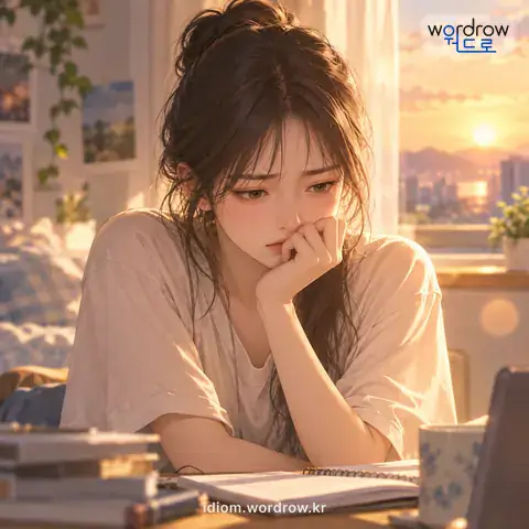 ‘멍이 지다’의 첫 번째 뜻을 표현한 그림