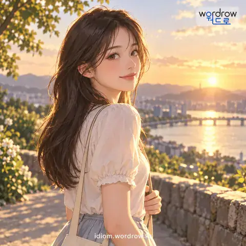 ‘모를 꺾다’의 첫 번째 뜻을 표현한 그림