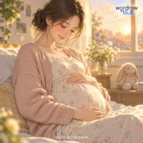 ‘몸이 비지 않다’의 첫 번째 뜻을 표현한 그림