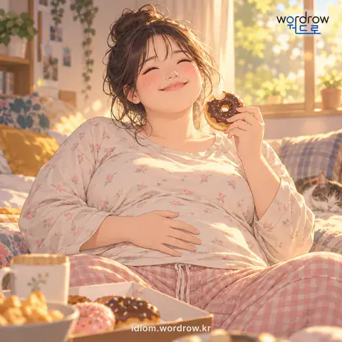 ‘몸집이 나다’의 첫 번째 뜻을 표현한 그림