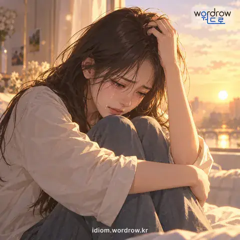 ‘뼈를 긁어내다’의 첫 번째 뜻을 표현한 그림