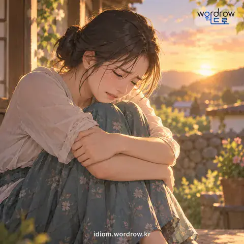‘뼛골이 아프다’의 첫 번째 뜻을 표현한 그림