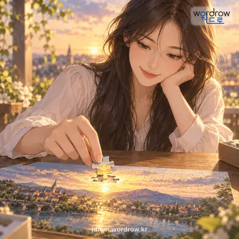 ‘사개가 맞다’의 첫 번째 뜻을 표현한 그림: 말이나 사리의 앞뒤 관계가 빈틈없이 딱 들어맞다.