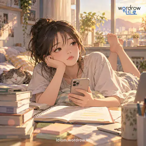 ‘손끝을 맺다’의 첫 번째 뜻을 표현한 그림