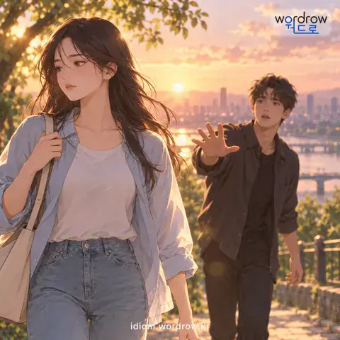 ‘손을 끊다’의 첫 번째 뜻을 표현한 그림