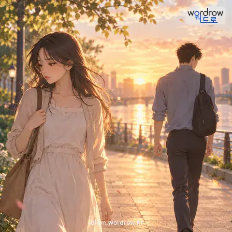 ‘손을 나누다’의 첫 번째 뜻을 표현한 그림