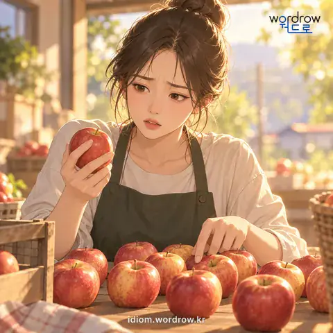 ‘손을 넘기다’의 첫 번째 뜻을 표현한 그림
