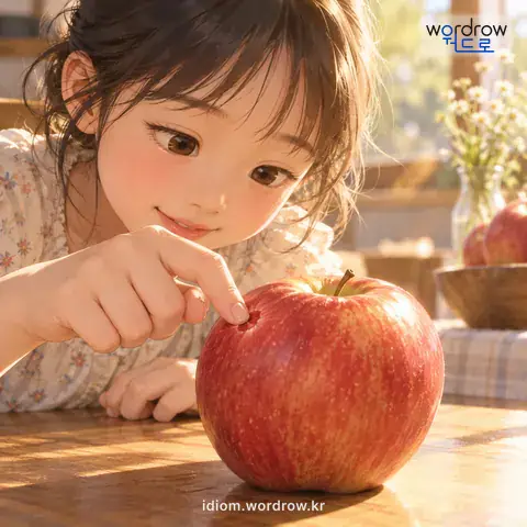 ‘손톱 제기다’의 첫 번째 뜻을 표현한 그림
