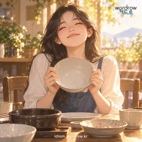 ‘씨도 남기지 않다’의 첫 번째 뜻을 표현한 그림: 아무것도 남기지 아니하다.