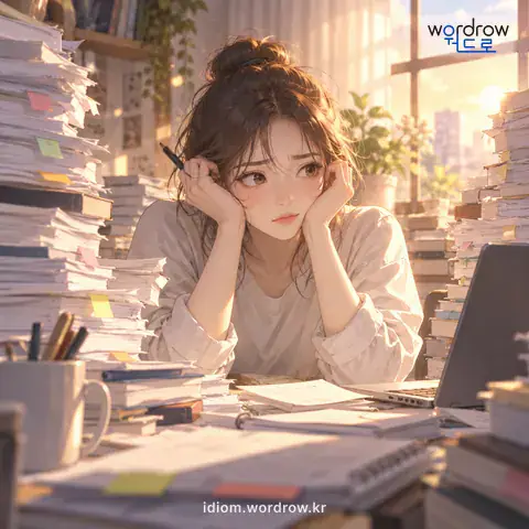 ‘오금이 묶이다’의 첫 번째 뜻을 표현한 그림