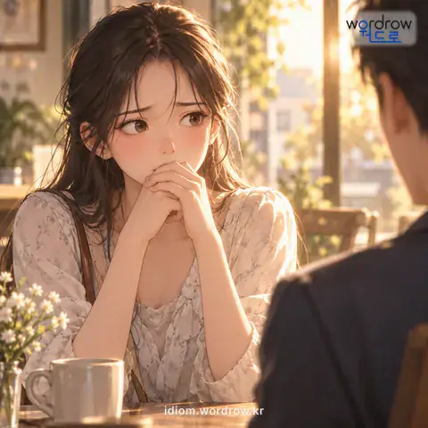 ‘입안에서 뱅뱅 돌다’의 첫 번째 뜻을 표현한 그림