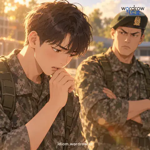 ‘입안의 소리’의 첫 번째 뜻을 표현한 그림