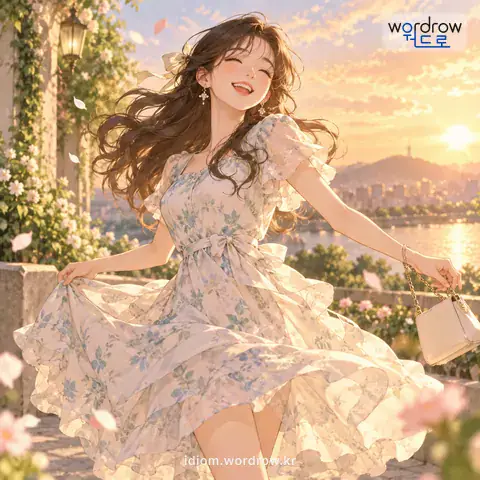Illustration of the first meaning of “짓을 내다”: Enjoy oneself and express one's style freely.