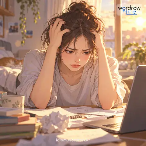 ‘코털이 세다’의 첫 번째 뜻을 표현한 그림