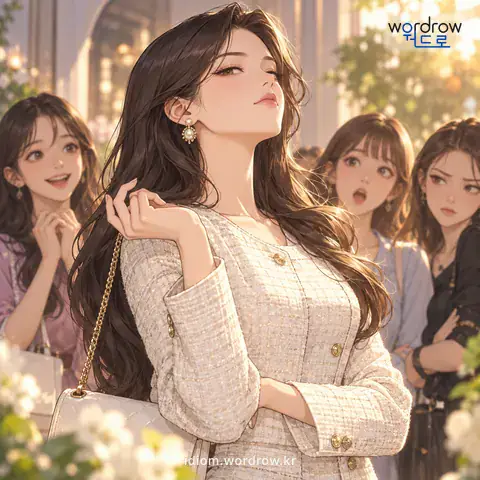 ‘콧대가 높다’의 첫 번째 뜻을 표현한 그림