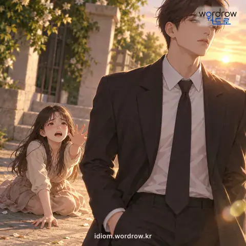 ‘피도 눈물도 없다’의 첫 번째 뜻을 표현한 그림