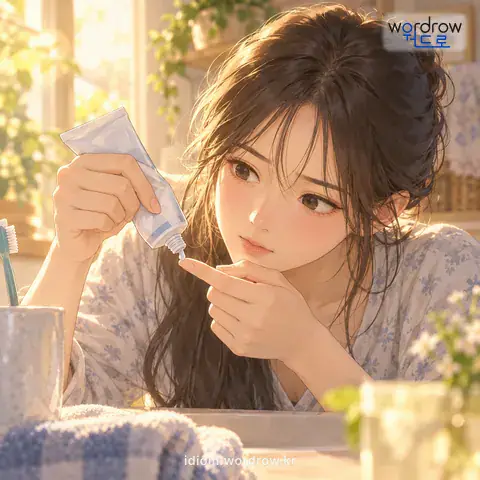 ‘호리를 다투다’의 첫 번째 뜻을 표현한 그림: 매우 적은 분량도 아껴 쓰고 아까워하다.